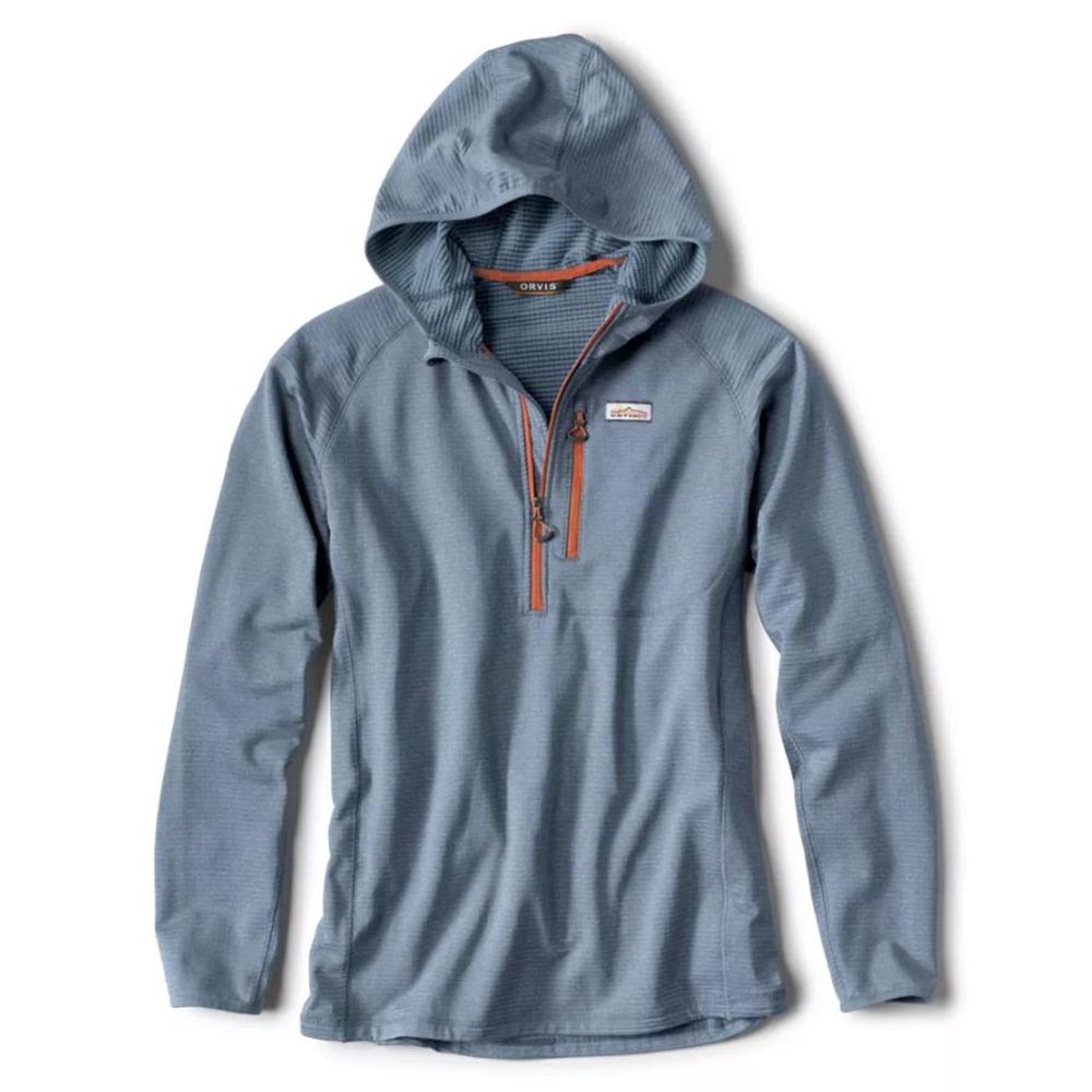 Orvis Horseshoe Hills 1/4 Hoodie Men's in Bluestone